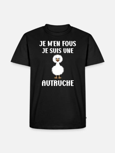 Humour autruche - T-shirt Premium bio Homme - noir
