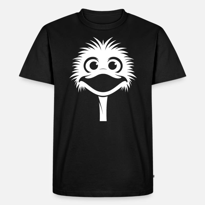 Strauß - Männer Premium Bio T-Shirt - Schwarz
