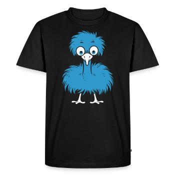 ostrich - Men's Premium Organic T-Shirt - black - Front - Nico (187cm)