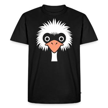 ostrich - Men's Premium Organic T-Shirt - black - Front - Nico (187cm)