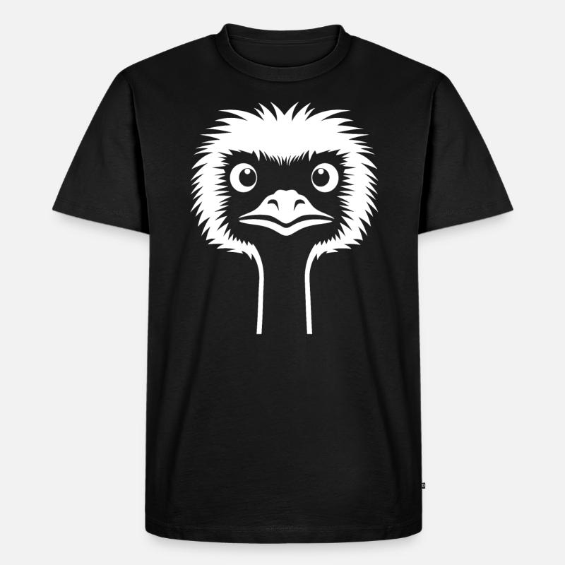 Strauß - Männer Premium Bio T-Shirt - Schwarz