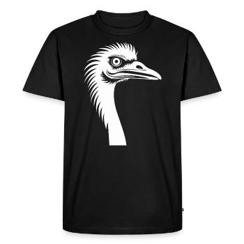 autruche - T-shirt Premium bio Homme - noir - Devant - Nico (187cm)