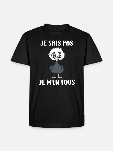 Citation autruche - T-shirt Premium bio Homme - noir
