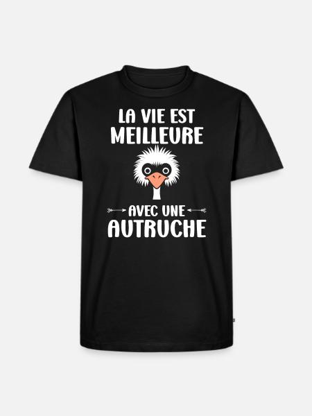 Ostrich Quote - Men's Premium Organic T-Shirt - black