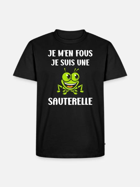 Humour sauterelle - T-shirt Premium bio Homme - noir