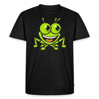 Sauterelle - T-shirt Premium bio Homme - noir - Devant - Nico (187cm)