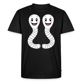 vers de terre - T-shirt Premium bio Homme - noir - Devant - Nico (187cm)