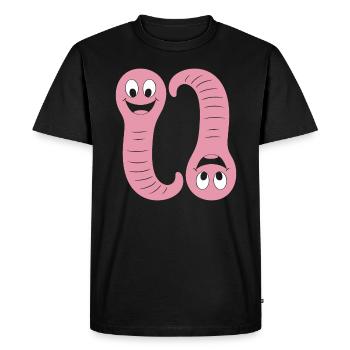 ver de terre - T-shirt Premium bio Homme - noir - Devant - Nico (187cm)