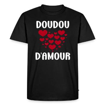Doudou - T-shirt Premium bio Homme - noir - Devant - Nico (187cm)