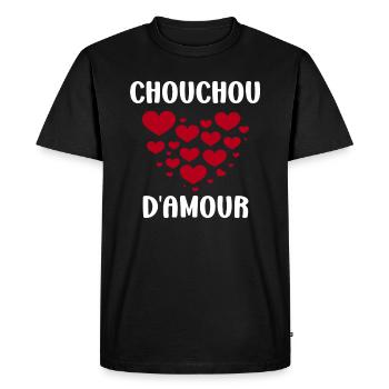 Chouchou - T-shirt Premium bio Homme - noir - Devant - Nico (187cm)