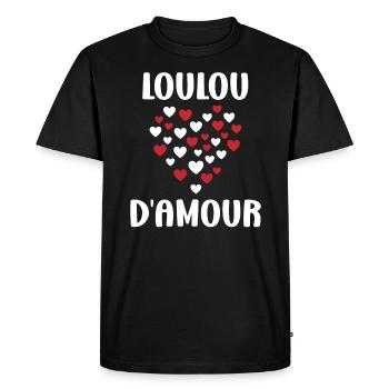 Loulou - T-shirt Premium bio Homme - noir - Devant - Nico (187cm)