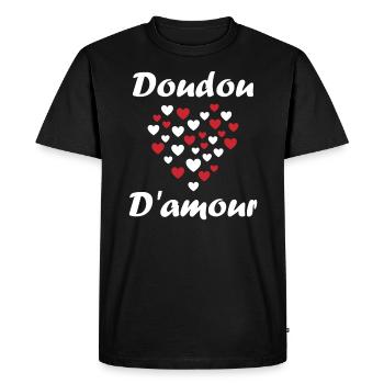 Doudou - T-shirt Premium bio Homme - noir - Devant - Nico (187cm)