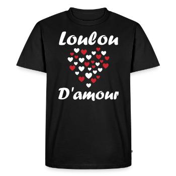 Loulou - T-shirt Premium bio Homme - noir - Devant - Nico (187cm)