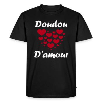 Doudou - T-shirt Premium bio Homme - noir - Devant - Nico (187cm)