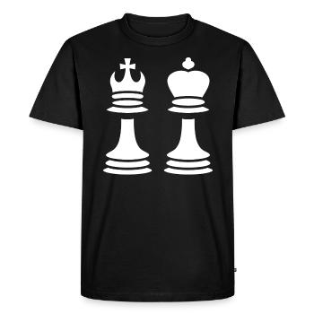 Jeux échecs - T-shirt Premium bio Homme - noir - Devant - Nico (187cm)