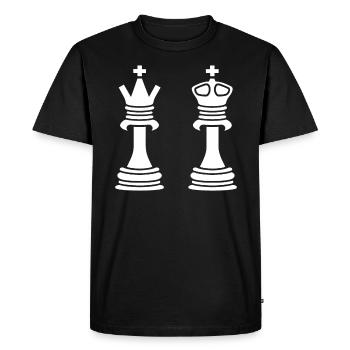Jeux échecs - T-shirt Premium bio Homme - noir - Devant - Nico (187cm)