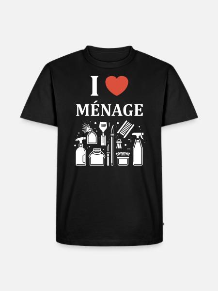 Humou ménage - T-shirt Premium bio Homme - noir