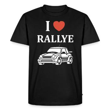 Humour pilote de rallye - T-shirt Premium bio Homme - noir - Devant - Nico (187cm)