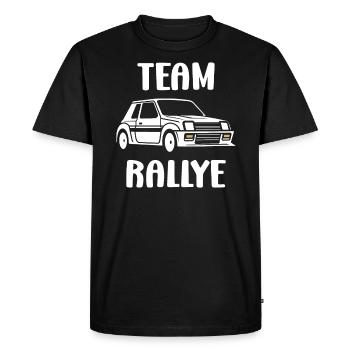 Humour pilote de rallye - T-shirt Premium bio Homme - noir - Devant - Nico (187cm)