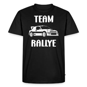 Humour pilote de rallye - T-shirt Premium bio Homme - noir - Devant - Nico (187cm)