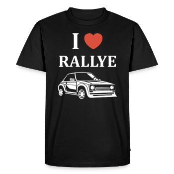 Humour pilote de rallye - T-shirt Premium bio Homme - noir - Devant - Nico (187cm)
