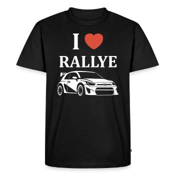 Humour pilote de rallye - T-shirt Premium bio Homme - noir - Devant - Nico (187cm)