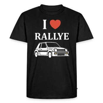 Humour pilote de rallye - T-shirt Premium bio Homme - noir - Devant - Nico (187cm)