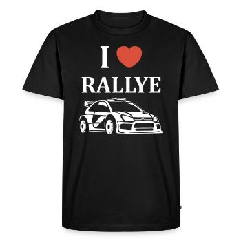 Humour pilote de rallye - T-shirt Premium bio Homme - noir - Devant - Nico (187cm)