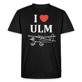I love ulm - Men's Premium Organic T-Shirt - black - Front - Nico (187cm)