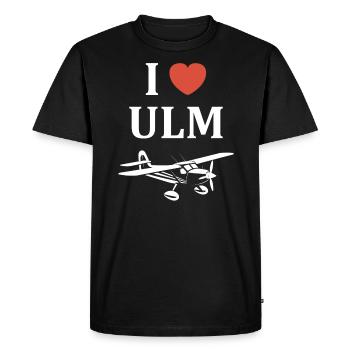 I love ulm - Men's Premium Organic T-Shirt - black - Front - Nico (187cm)