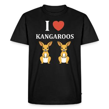 Humour kangourou - T-shirt Premium bio Homme - noir - Devant - Nico (187cm)
