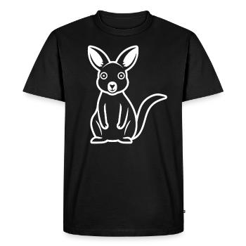 kangourou - T-shirt Premium bio Homme - noir - Devant - Nico (187cm)