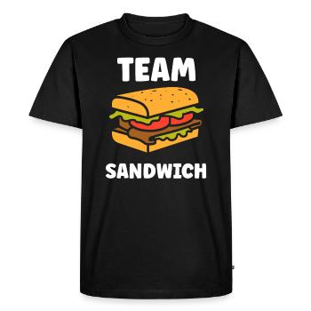 Humour sandwich - T-shirt Premium bio Homme - noir - Devant - Nico (187cm)