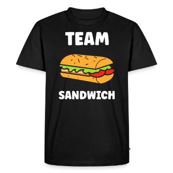 Humour sandwich - T-shirt Premium bio Homme - noir - Devant - Nico (187cm)