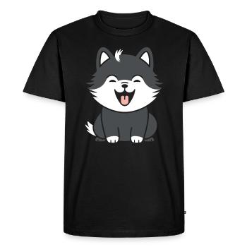 wolf - Men's Premium Organic T-Shirt - black - Front - Nico (187cm)