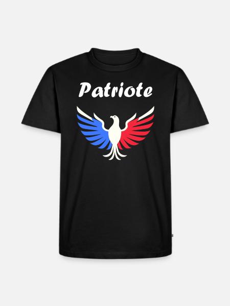 Patriotic France Emblem - Men's Premium Organic T-Shirt - black