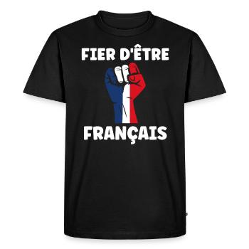 Je suis français - T-shirt Premium bio Homme - noir - Devant - Nico (187cm)