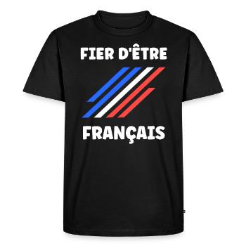 Je suis français - T-shirt Premium bio Homme - noir - Devant - Nico (187cm)
