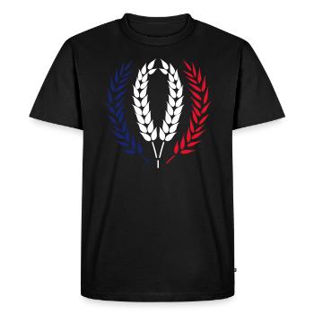France patriote - T-shirt Premium bio Homme - noir - Devant - Nico (187cm)