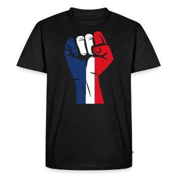 France patriote - T-shirt Premium bio Homme - noir - Devant - Nico (187cm)