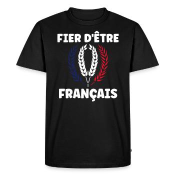 Je suis français - T-shirt Premium bio Homme - noir - Devant - Nico (187cm)