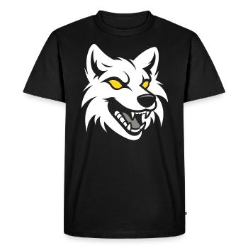 loup - T-shirt Premium bio Homme - noir - Devant - Nico (187cm)