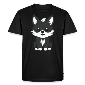 loup - T-shirt Premium bio Homme - noir - Devant - Nico (187cm)