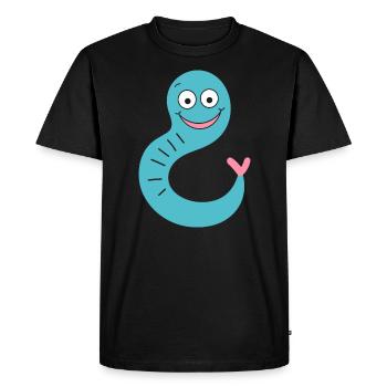 ver de terre - T-shirt Premium bio Homme - noir - Devant - Nico (187cm)