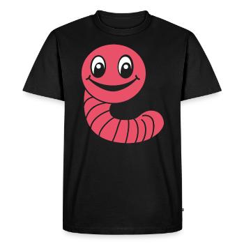 ver de terre - T-shirt Premium bio Homme - noir - Devant - Nico (187cm)