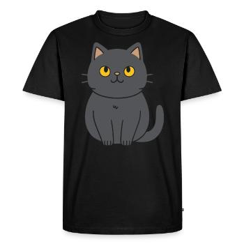 Chartreux petit chat - T-shirt Premium bio Homme - noir - Devant - Nico (187cm)