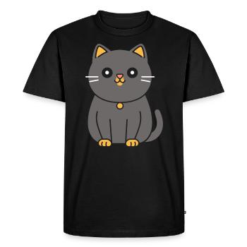 Chartreux petit chat - T-shirt Premium bio Homme - noir - Devant - Nico (187cm)