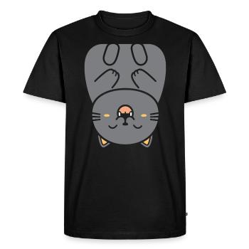 Chartreux petit chat - T-shirt Premium bio Homme - noir - Devant - Nico (187cm)