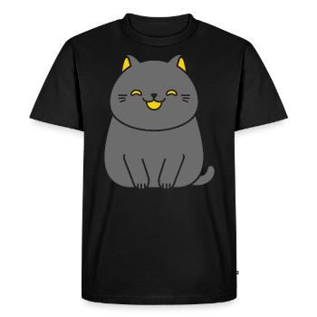 Chartreux petit chat - T-shirt Premium bio Homme - noir - Devant - Nico (187cm)