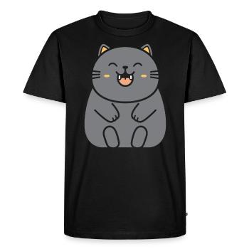 Chat - T-shirt Premium bio Homme - noir - Devant - Nico (187cm)